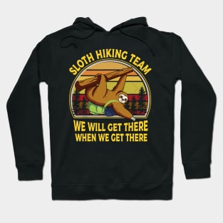 Sloth Hiking Team We Will Get There Vintage T-shirt Hoodie